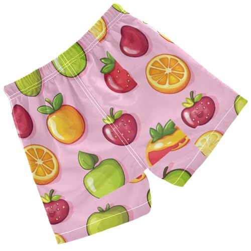 Pigsaly Boys' Swim Board Shorts Cute Peach Pear Strawberry Gummy Jelly Candy Boy's Swim Trunks Kids Swimwear 5T2