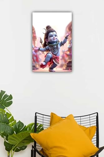 Paper Graphic Word Beautiful Animated Poster Lord Krishna Poster For Living Room, Bedroom, Office Printed 300 Gsm Unframed Wall Poster (Multicolour, 12 X18 Inch) (Design 11, 1)