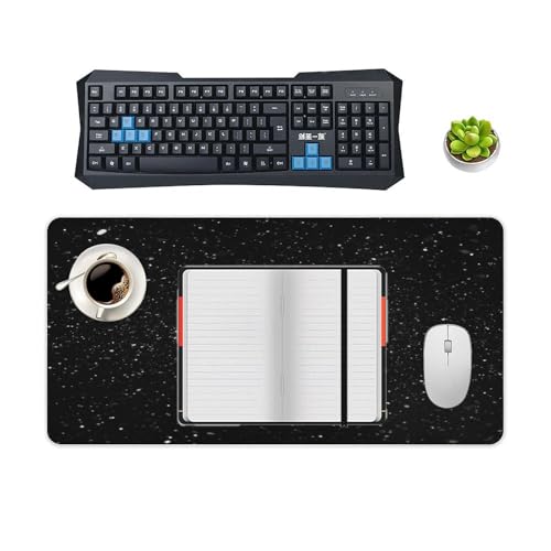 Black Glitter Desk Pad con Base de Goma Grande miniatura 4