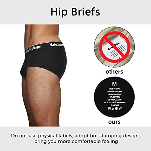 Natural Feelings Mens Underwear Briefs Mens Cotton Briefs for Men Pack with Fly3
