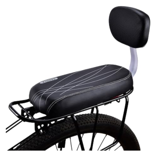 KIEHUA 自転車後部座席 背もたれ付き マウンテンバイク 子供用 快適なシートクッション アームレスト マルチカラー 自転車アクセサリー (ブラック)