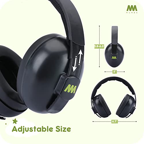 Image of mumba Baby Ear Protection Noise Cancelling Headphones for Babies and Toddlers Baby Earmuffs - Ages 3-24+ Months