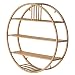 ÉTagèRe Murale Circulaire à 4 Couches,éTagèRes Murales en Fer Forgé de Style GéOméTrique RéTro,AdaptéEs Au Salon à la Manger Salle Bain/d'or / 80cm