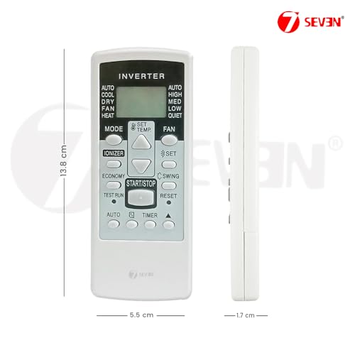 Image of 7SEVEN Compatible O General AC Remote Original 113 Model Suitable for 1 1.5 2 Ton Split or Window Air Conditioner - Match Exactly with Old Model Remote Control for Better Performance
