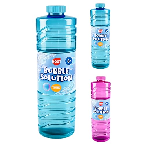 Image of Lizzy Bubble Solution 1 Litre Large Bottle with Wand Included Outdoor Bubble Liquid Refill for Bubble Machines Wands Parties Garden Play Summer Activity Long Lasting Bubble Mix