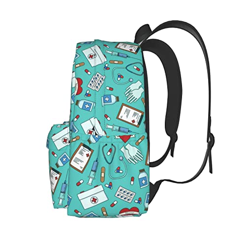 Shoggoth Nurse Backpack 17 Inch Nurse Gift Casual Daypack Lightweight Women's Laptop Backpack Campus Travel Bag for Women Hiking3