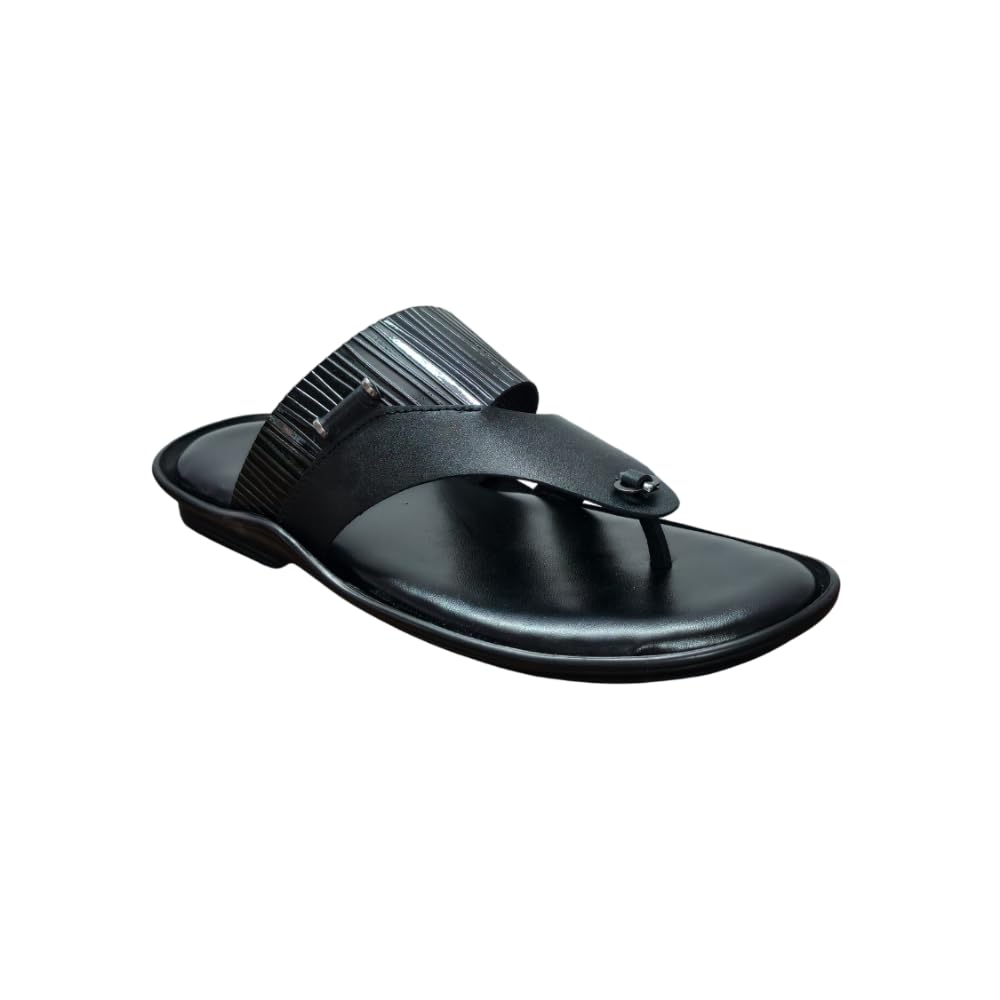 Men’s Strappy Faux Leather Comfort Sandals | Stylish Casual Open Footwear with Cushioned Footbed | Lightweight Non-Slip Sole-image-14