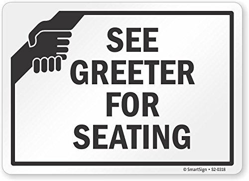 Panneau See Greeter for Seat pour l'organisation des tables au restaurant