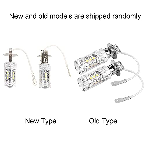 Gorgeri For H3 Led Bulb H1 H3 12V-24V 80W Car Driving Fog Lights，2 Pcs Car High Power Bright Led Fog Daytime Light Bulbs #TOP4