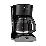 Mr. Coffee Black Coffee Maker, 12 Cups, with Auto Pause and Glass Carafe, Perfect for Home and Office Use