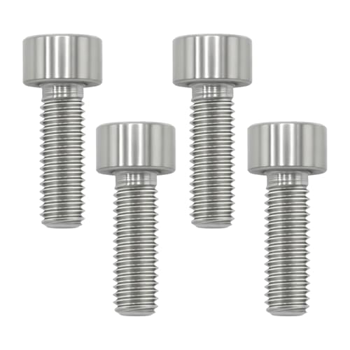 Image of 4PCS Titanium Bolts M5x15mm Hex Socket Cap Screw, Natural Color | Hex Socket Screws, Lightweight Design, Ideal for Humid /Salty Environments, Bicycle Water Bottle Cage Bolts