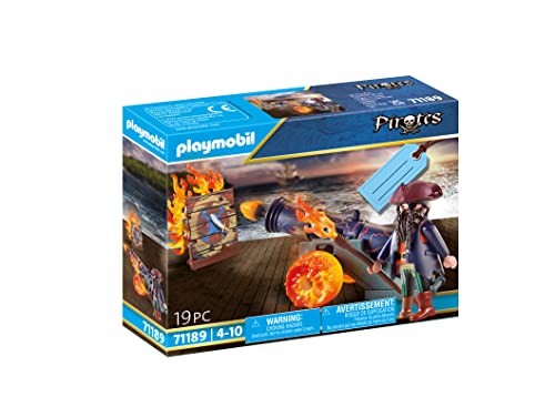 PLAYMOBIL Pirates Pirata con Cañón 71189, a Partir de 4 años