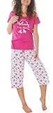 damen shirts langarm  DamenShorty Pyjama Schlafanzug DF006P 40/42 Baumwolle Jersey