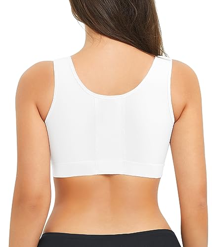 BRABIC Front Closure Compression Everyday Bra for Women Post Surgery Support with Adjustable Straps Wirefree2