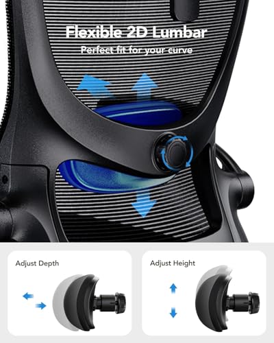 Image of HUANUO Ergonomic Office Chair, High Back Computer Desk Chair with Adjustable Lumbar Support and Headrest, Comfy Gaming Chair with 3D Armrests, Home Office Rolling Chair, Max Load 300 lbs, Pack of 15