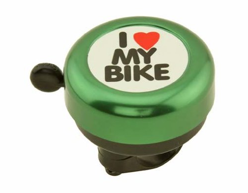 I Love My Bicycle Bell Green.