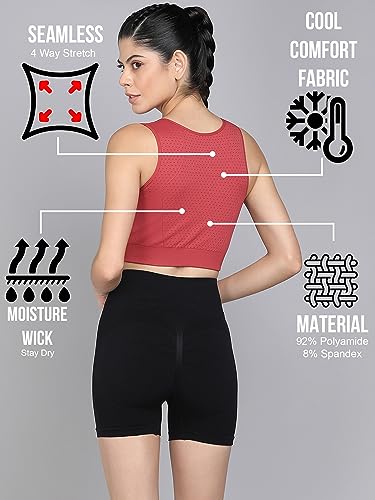 Image of Kobo Medium Impact Slip on Everyday Sports Bra for Women - Lightly-Padded, Non-Wired & High Coverage | Lined Cups with Removable Inserts (Imported)