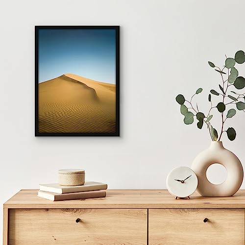 Americanflat 9x12 Picture Frame with Shatter-Resistant Glass - Streamline Collection - Thin Border Photo Frame for Tabletop and Wall Display - Hanging Hardware and Easel Stand Included - Black