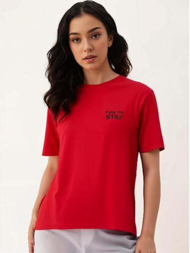 Image of Mack Jonney Oversized | Loose Fit | Half Sleeves 100% Cotton Round Neck Printed T-Shirt for Women-Mack640755