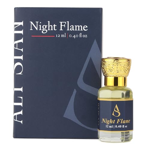 Image of ALY'SIAN Luxury Attar for Men & Women 12 ML Night Flame Premium Non Alcoholic Roll On Perfume Oils Arabic French Blend Assorted Long Lasting Fragrance Collection Unisex Perfume Gift Hamper (NIGHT FLAME 12 (ML))