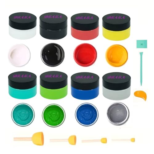 DGAGA 16PCS Chalk Paste Paint Mini Squeegees Screen