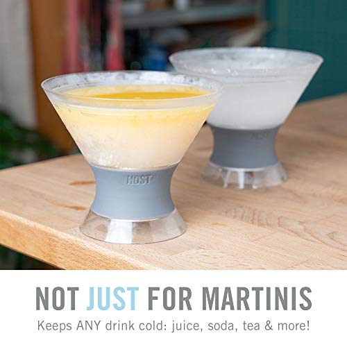 image for HOST Freeze Insulated Martini Cooling Cups Freezer Gel Chiller Double 