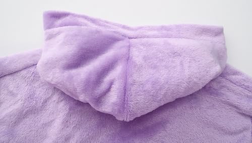 Image of Girls Soft Fleece Robes Plush Hooded Bathrobes Sleepwear for Kids 2-16 Years