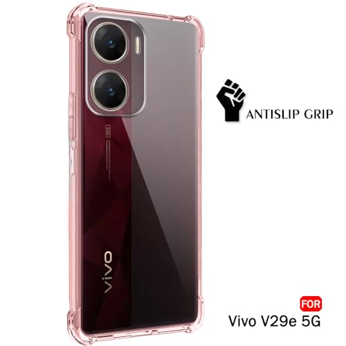 Image of TheGiftKart Crystal Clear Back Cover Case for Vivo V29e 5G | Shockproof Soft TPU Case | Cushioned Edges for Ultimate Protection Back Cover Case for Vivo V29e 5G (TPU, Transparent)