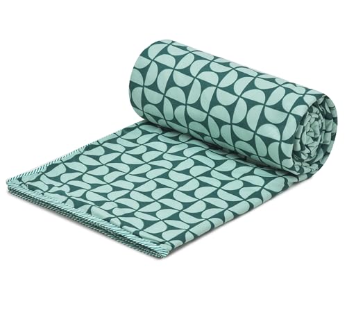 COZY FURNISH Super Soft Brushed Microfiber Cotton 3 Layer Breathable Single Dohar Lightweight Warm Bed Dohar 57X87(Inches) 144X220(CM) Flannel Dohar Throws for Bed (SkyBlue)| TC - 144