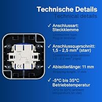 REV AquaStorm Lichtschalter - Wechselschalter, Feuchtraum IP55, anthrazit – Ansicht 5