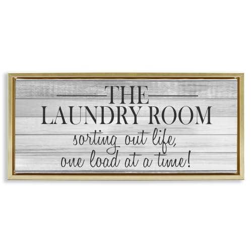 Laundry Sorting Out Life Humor, 11 x 25 Inch Canvas in Floater Frame