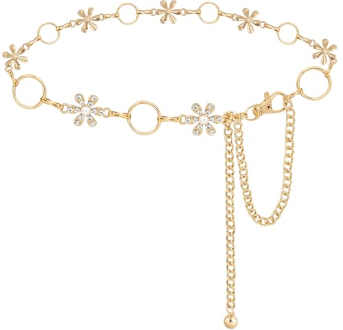 Chaîne de taille en métal précieux LIMHOO sertie de strass de haute brillance pour robe