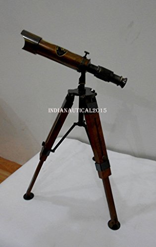 Mahira Nautical Antique Replica Brass Table Telescope with Stand Tripod Beautiful Telescope A