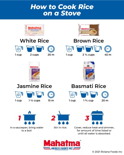 Mahatma Authentic Aromatic Thai Jasmine White Rice, Gluten Free, Non-Gmo, Vegan, 5 Lb, 80 Oz #TOP7