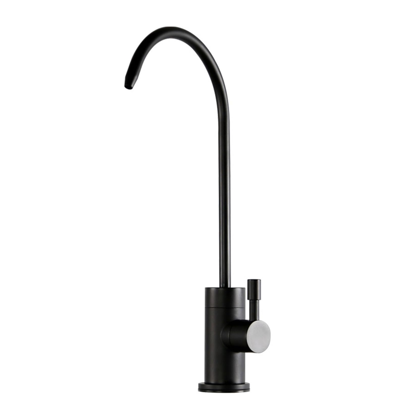 WDSOPK faucet Black Swan Neck Kitchen Sink Filter Tap Single Cold Brass Drinking Water Faucet