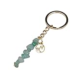 Llavero Mujer,Llavero con Dije de 12 Constelaciones, Chip de Cristal Natural, Llavero Zodiacal para Mujer, Llavero de Buena Suerte, Regalos para Nuevos Comienzos, Dijes para Bolsos para Hombre