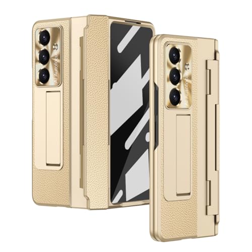 Coque antichoc Samsung Galaxy Z Fold 7 protecteur écran béquille or