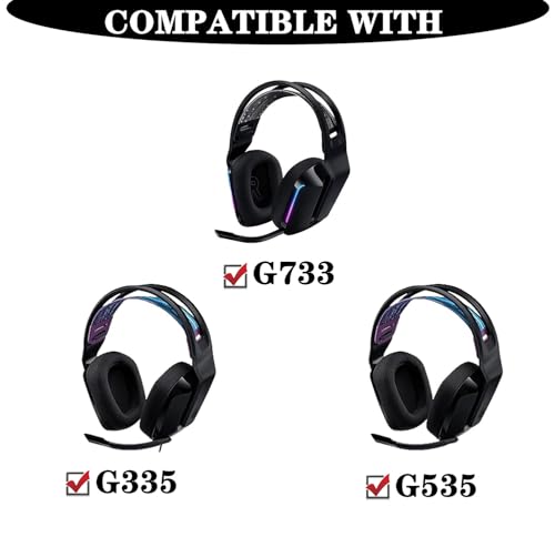 Almohadillas de Gel Refrescante para Orejas, Reemplazo Compatible con Logitech G733 G535 G335 Auriculares Inalámbricos Gaming miniatura 2