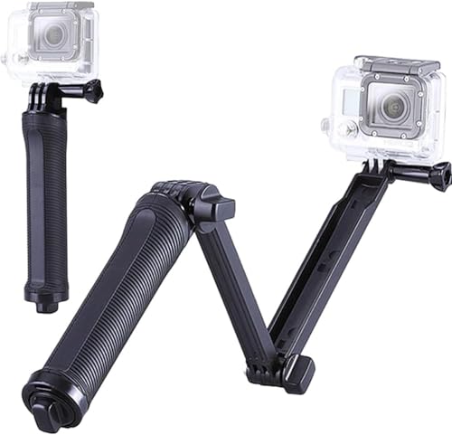 ALILUSSO Selfie-Stick für GoPro, faltbare Stange, 3-fach verstellbarer Selfie-Stick, Verlängerungsgriff, kompatibel mit GoPro Hero 13, 12, 11, 10, 9, schwarz, Akaso, DJI Osmo Action-Kamera ALILUSSO Selfie-Stick für GoPro, faltbare Stange, 3-fach verstellbarer Selfie-Stick, Verlängerungsgriff, kompatibel mit GoPro Hero 13, 12, 11, 10, 9, schwarz, Akaso, DJI Osmo Action-Kamera