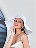 White Oversized Womens Sun Hat Wide Brim Summer Hat Foldable Roll up Large Floppy Beach Hats, Style, One Size (UK, Alpha, One Size, White) #3