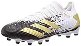 adidas Predator 20.3 L MG, Bota de fútbol, White-Gold Metallic-Core Black, Talla 9 UK (43 1/3 EU)