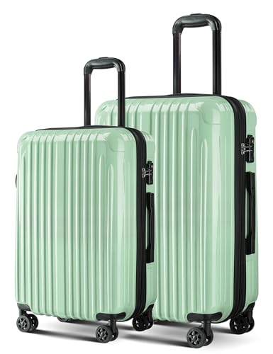 Image of Carry on Luggage 2 Piece(20in /24inch - Airline Approved Suitcases with Spinner Wheels, Built-In TSA Lock,Hard Shell Expandable Suitcases