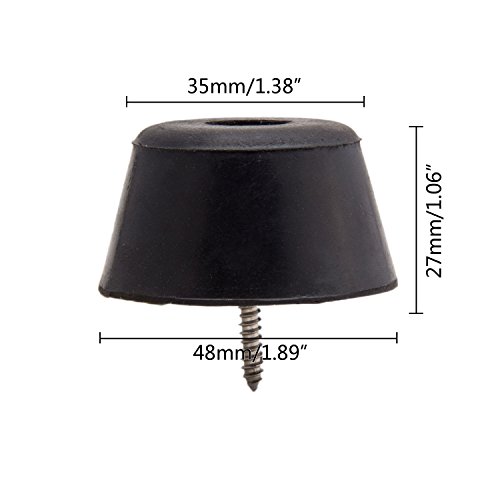 10Pcs Round Furniture Pads,Ulifestar Rubber Furniture Feet Glides Sliders Carpet Saver Hardwood Floor Protectors Surface Protection For Chair Table Leg Caps Non Slip Furniture Grippers Black (48Mm) #TOP1