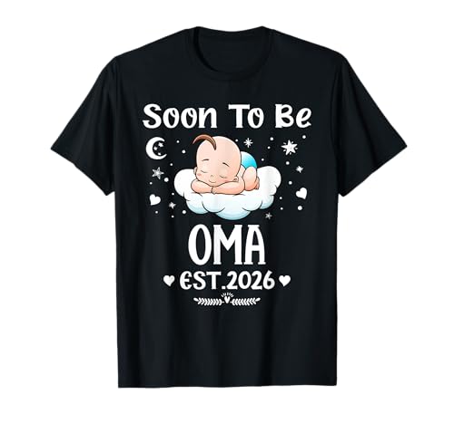 Soon To Be Oma EST. 2026 Mother's Day Cute Hearts T-Shirt