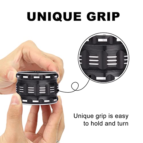 Hokirin 2.5" Black Grinder Large Grinder For Spice #TOP2