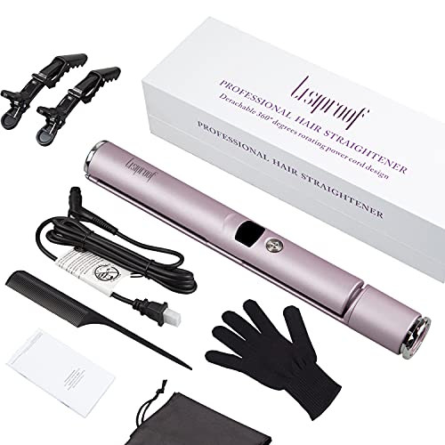 DORISILK Professional Hair Straightener and Curler 2 in 1 Ceramic Tourmaline Ionic Flat Iron Hair Straightener with Detachable Power Cord,Dual Voltage Hair Straightening Curling Iron for Hair Styling DORISILK Professional Hair Straightener and Curler 2 in 1 Ceramic Tourmaline Ionic Flat Iron Hair Straightener with Detachable Power Cord,Dual Voltage Hair Straightening Curling Iron for Hair Styling