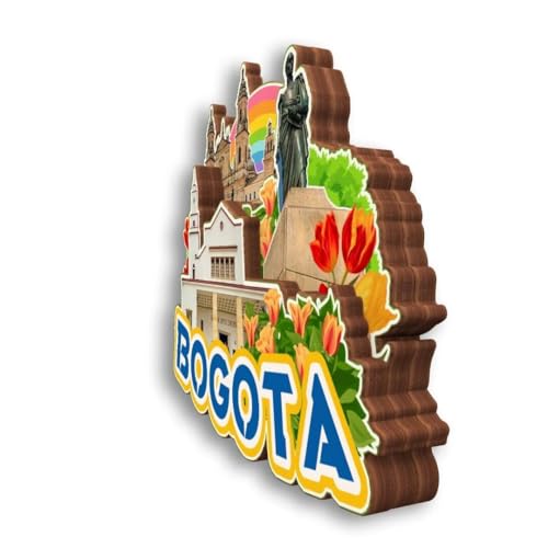 Imán de madera 3D para refrigerador Ciudad Bogotá miniatura 4