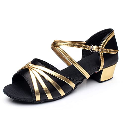 Girl Latin Dance Shoes Children's National Standard Tango Shoes Children's Dance Shoes Girls Shoes Salsa(8.5)2