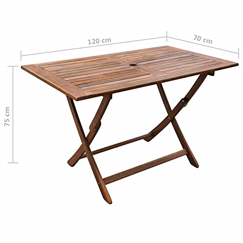Tidyard Gartentisch Klappbar Terrassentisch Balkontisch Gartenmöbel Tisch Klapptisch Esstisch Holztisch Akazienholz… – Bild 4