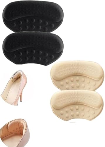 2 Pairs Heel Grips for Shoes Anti-Slip Back of Heel Cushion Inserts Heel Grips Pads Loose Shoes Women Men Sneakers High Heels Sneakers Leather Shoes Heel Blister Protectors Gel Heel Liners